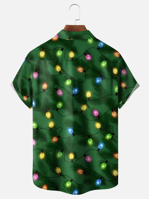Men's Christmas Funny Graphic Short Sleeve Hawaiian Shirt